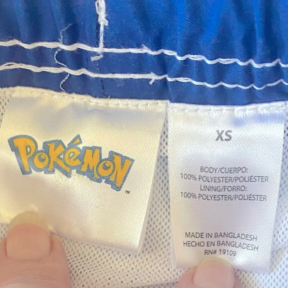 Pokémon Kids Blue and Yellow Pikachu Shorts Size XS 4/5